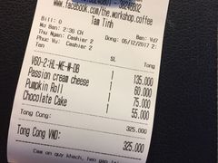 账单-The Workshop Coffee