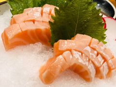 特肥三文鱼腹刺身-晶吉·居酒屋·烧鸟·生鱼饭(中山区民主广场店)
