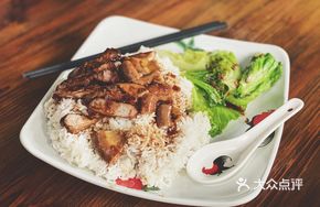 Char Siu Rice with Pork Sausage