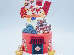 -卡比儿童蛋糕·心意定制·低脂零卡糖动物奶油FancyBALLOON(滨海店)