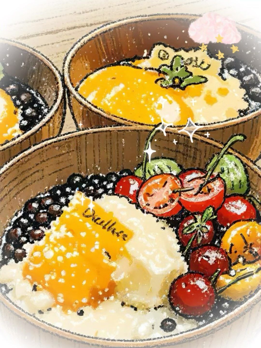 怎么会有这么好吃的漫画酸奶碗啊!