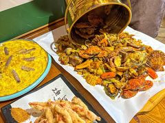 -东来菜馆•手抓海鲜家常菜•海鲜锅贴(鸽子窝店)