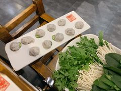 水爆手打鲜虾丸-京门老爆三·铜锅涮肉 爆肚(望京店)