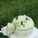 奶油青提蛋糕➕白葡萄酒将夏日无限延长🍃