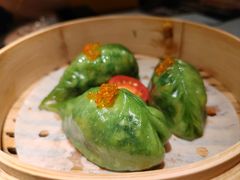蒜香鲜虾菠菜饺-禄运茶居·手工点心(猎德店)
