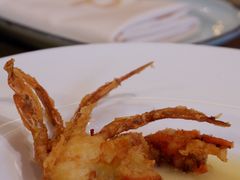 青蒜土豆汤配香脆软壳蟹-杭州久泰饭店·摩卡花园