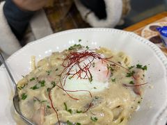 牛肝菌白汁玉子意面-CowCow其其·牛杂咖啡公司(六运店)