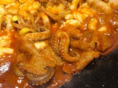 八爪鱼微辣-红辣椒八爪鱼特色韩国料理