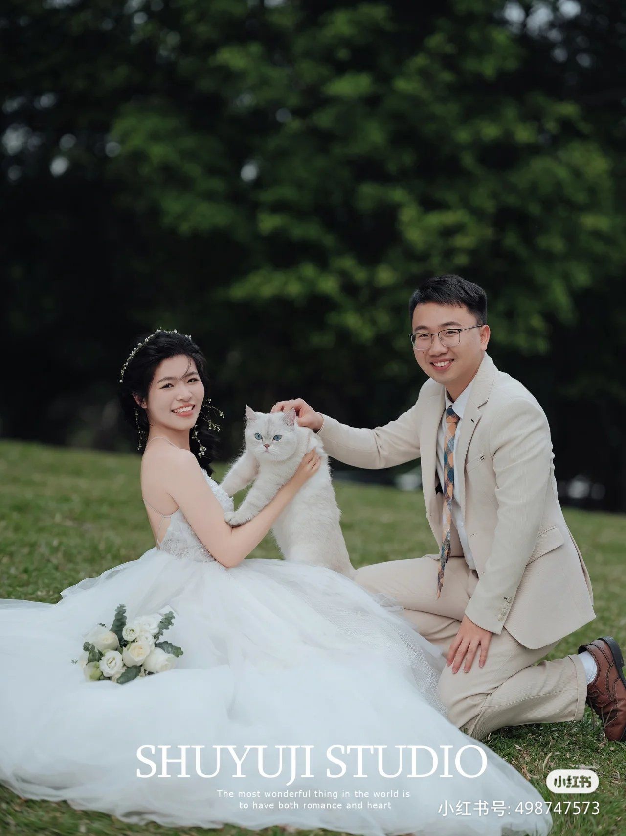 带猫咪来拍婚纱照,原来这么出片!