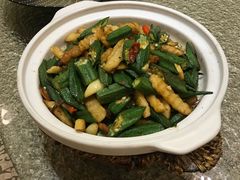 啫啫秋葵山药-中国吉菜名店广源宾馆餐厅