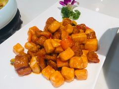 富硒山药熘猪颈肉-香香海南菜餐厅