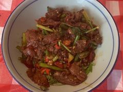 爆炒雪花牛腱肉-荆九爷爆炒桥头三嫩(浙大店)