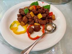 彩椒牛肉粒-万宝海鲜舫(劳动公园店)