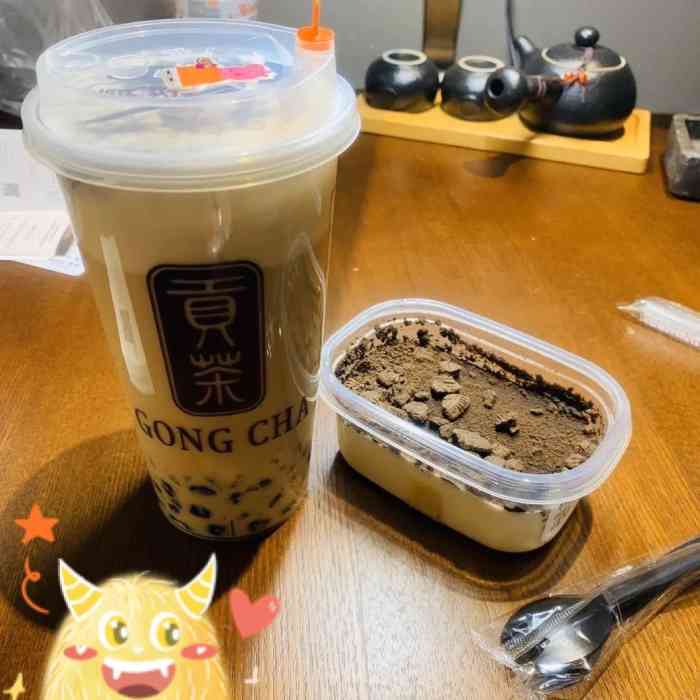 贡茶(净月大学城店)-"外卖奶茶~贡茶[得意]收到外面,发现奶.
