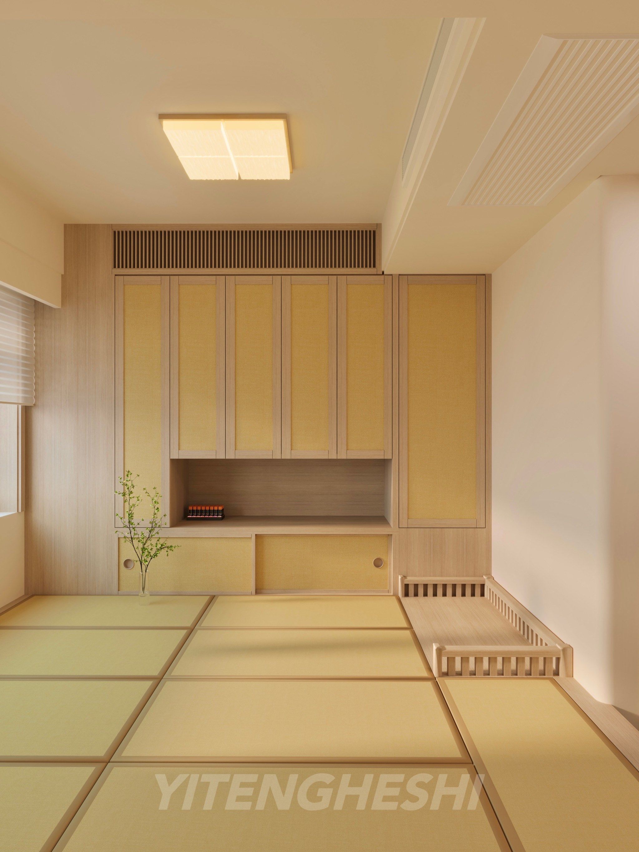 次卧装修我悟了❗日式极简 原木禅意榻榻米🤔