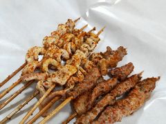 油炸羊肉串-四爷捞锅·潮汕牛仔骨火锅(泉城路店)