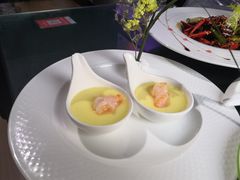 虾仁蒸蛋-忘忧草融合私房菜(红鼎国际店)
