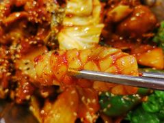 鱿鱼炒五花肉-富乐满韩国正宗炸鸡韩国料理(虹泉路店)