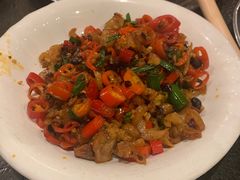 老干妈炒猪脚皮-湘肠香火锅店(团结湖店)