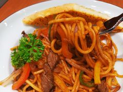 黑椒牛柳炒意面-魏斯理汉堡(西安沣东吾悦店)