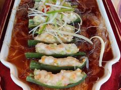 秋葵酿虾滑-局气 烤鸭·北京菜(光华路店)