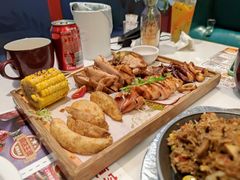 烤鸡拼鱿鱼筒-杯子红牛排(创意产业园店)