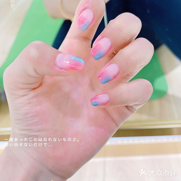 不做美甲💅会死星人｜粉蓝渐变超级夏天