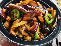 鱼香茄子煲-海湾海鲜餐厅