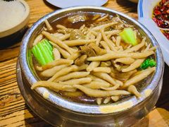 台蘑莜面鱼儿-一盏明灯全素斋(殊像寺店)