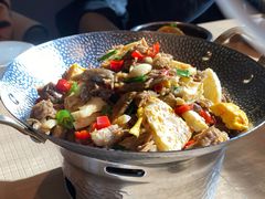 金钱蛋炒拆骨肉-海泰食府·新鲁菜·家宴(总部基地店)