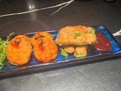 黑松露虾饼拼烧酿辣椒-粤·向群饭店(二沙岛店)