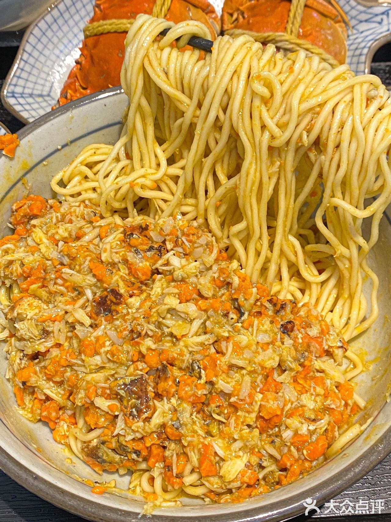 成都12只蟹做一碗蟹黄捞面‼️盆都舔干净了！ 