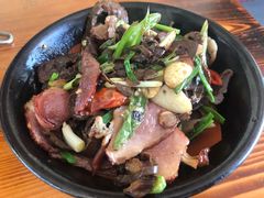 干笋子炒腊肉-禧福徕盆盆香川菜馆(北京市朝阳区)