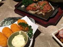 铁板牛排&nbsp;蟹饼-贵木日本料理·铁板烧(新地假日广场店)