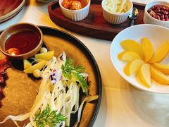 三年金钱火腿配大理手撕乳扇-泓0871臻选云南菜·味庄