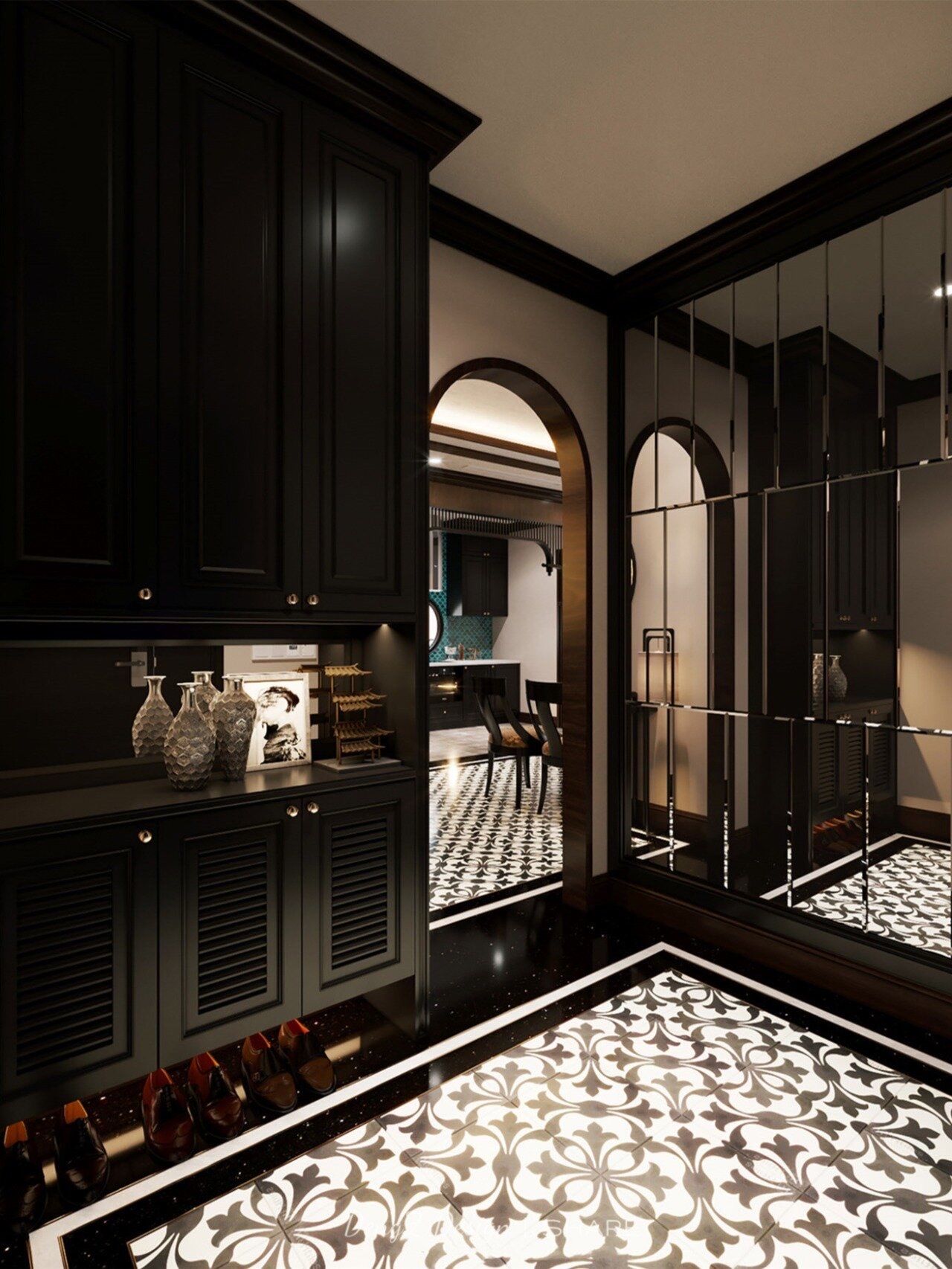 黑金配色 镜面墙,大宅版"澳门风云"上线