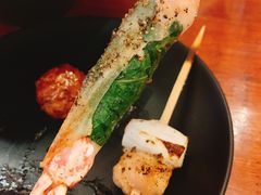 苏叶烤鸡皮虾-鸟串烧Yakitori
