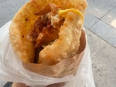 -小红车炸蛋葱油饼