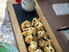 秘制芥味沙律蘸虾球-荷府私房菜