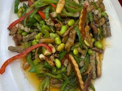 青椒干子毛豆炒肉丝-五谷屯私房菜·始于2005(中山陵童卫路店)