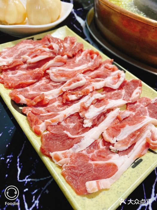 牛九铜火锅手切羊脖肉图片