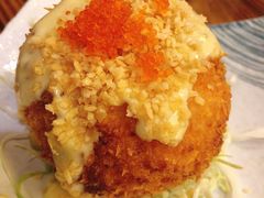 温泉蛋土豆丸子-成喜屋日本料理