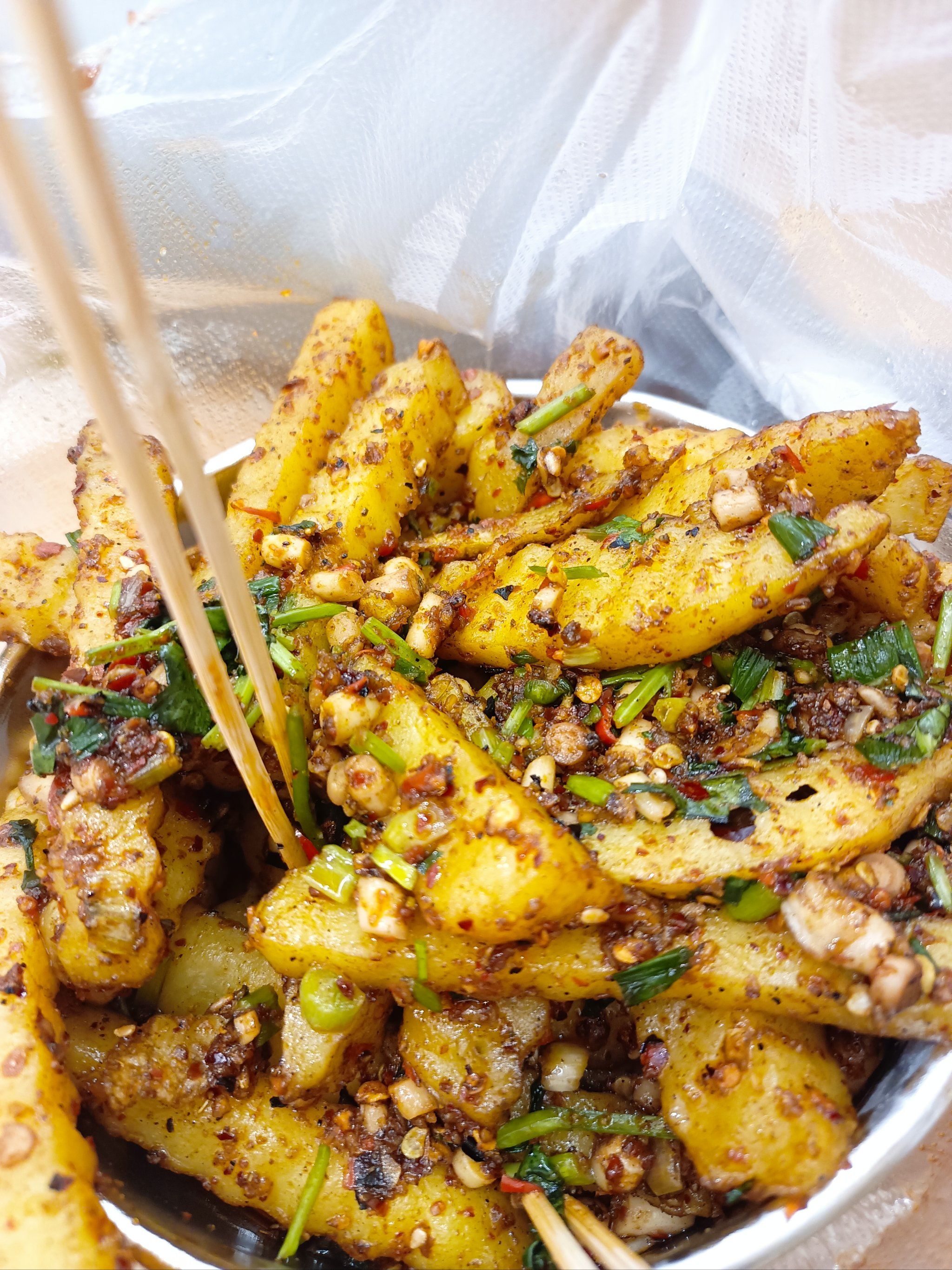 久违的炸洋芋,小时候的味道