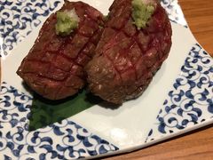 松板牛霜降炙寿司-松阪牛焼肉M(法善寺横丁店)