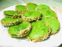 香糯绿茶饼-晶渔坊·海鲜私房菜(东夷小镇店)