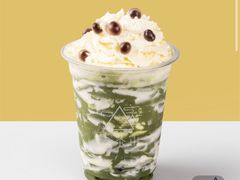 山水纹白玉红豆抹茶冰旋-去茶山(鸿通城店)