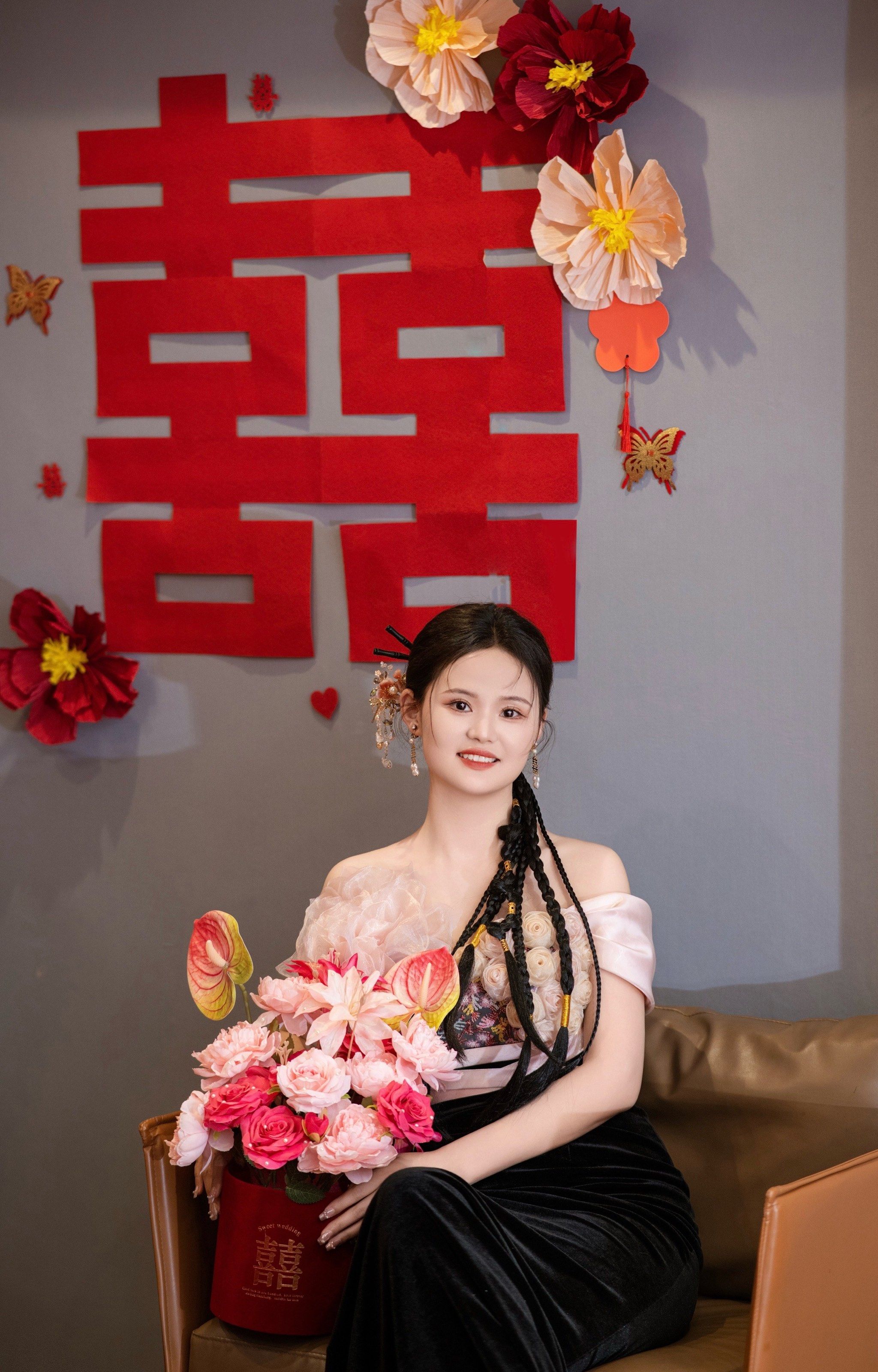 唐河5.2婚礼跟妆,新娘晨袍造型