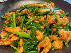 韭菜炒小河虾-烧肉馆(古北水镇景区店)