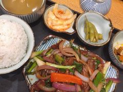 金葱爆牛柳定食-茶米烧腊茶餐厅(石龙店)