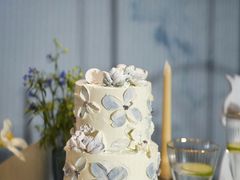 蓝灰色系刮刀花主场甜品台-艾加柒克蛋糕茶歇甜品台(春熙路店)